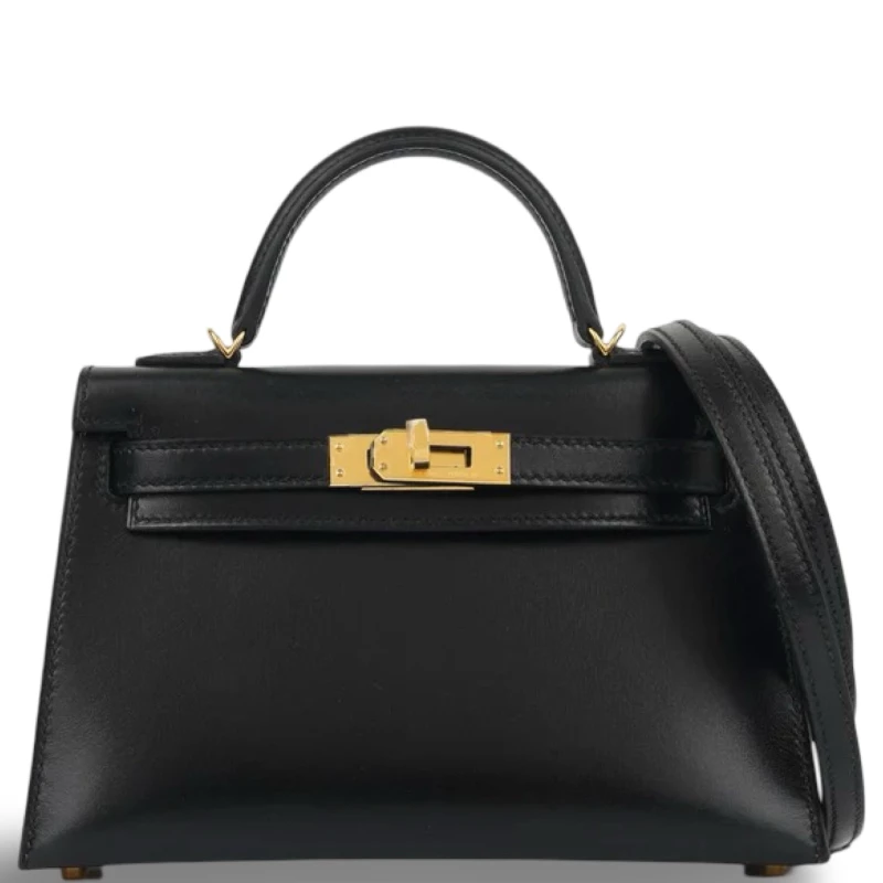 Hermès KELLY 20 MINI BOX CALF NOIR GHW K20BN