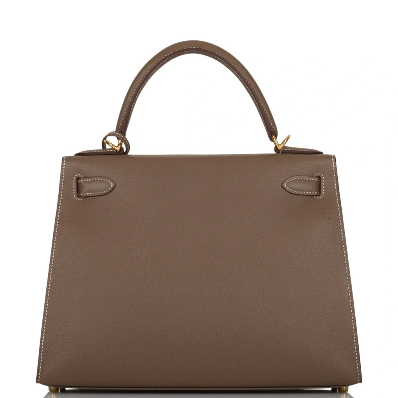 Hermès KELLY 28 VEAU EPSOM ETOUPE GHW K28EE 5