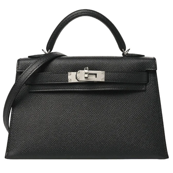 KELLY MINI 20 VEAU EPSOM NOIR PHW