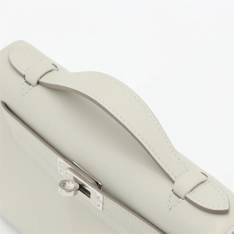 Hermès KELLY POCHETTE VEAU SWIFT GRIS PERLE PHW KPSGP 2