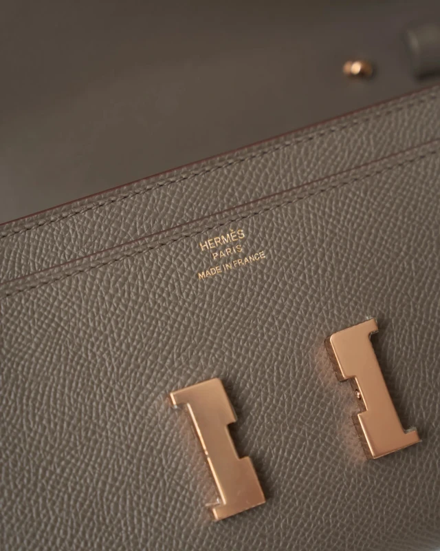Hermès Constance To Go Veau Epsom Gris Etain GHW ConstWalletLong 5