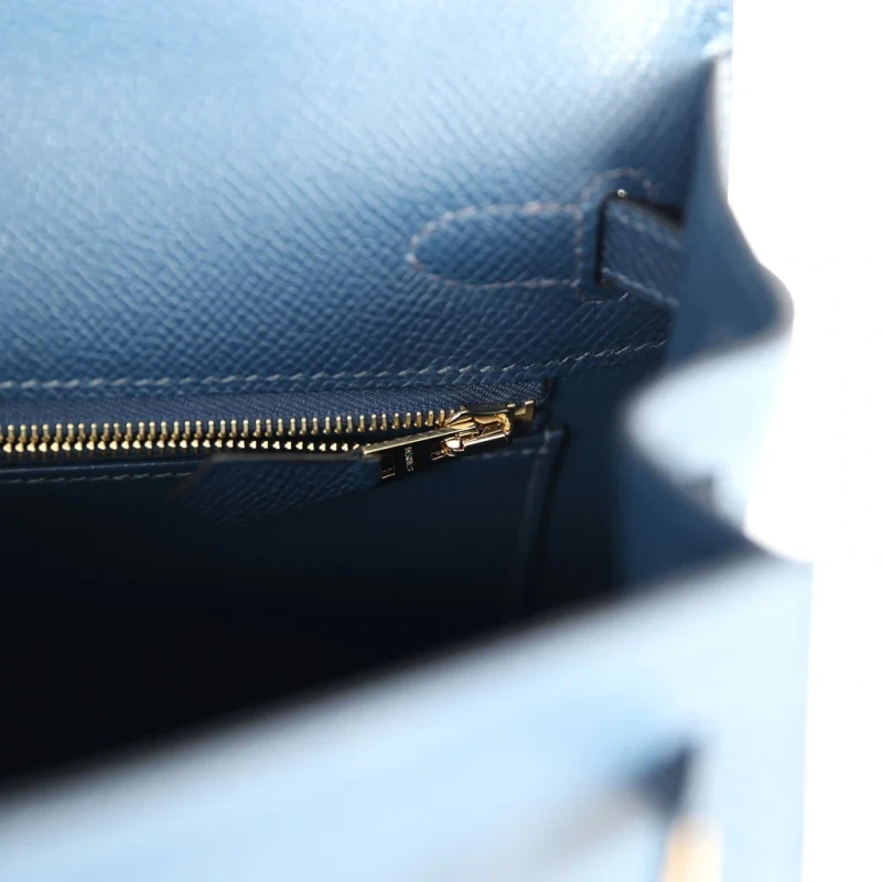 Hermès KELLY 25 VEAU EPSOM BLEU DE PRUSSE GHW K25EB 9