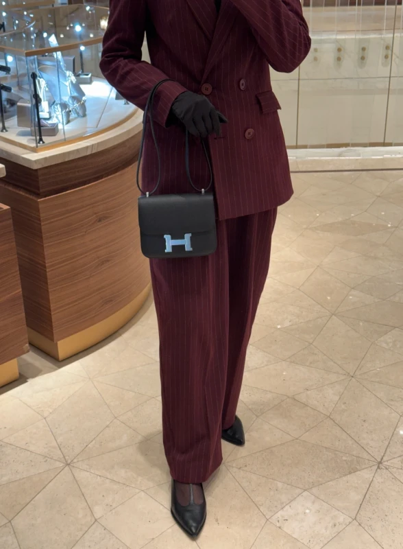 Hermès SAC CONSTANCE MINI MIROIR VEAU EPSOM NOIR H083905CK 9