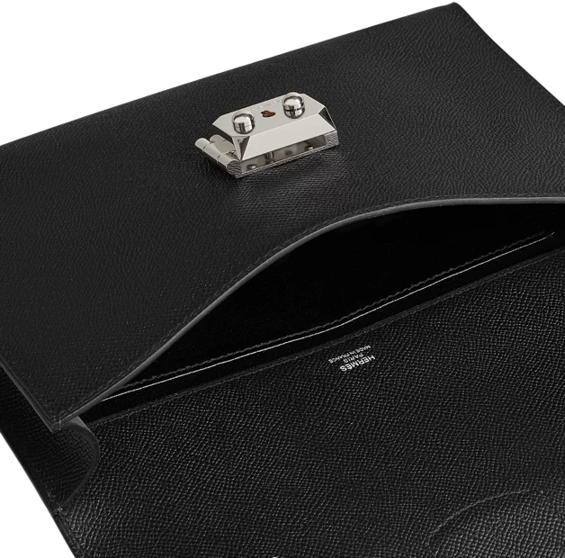 Hermès Sac a Depeches 24 pouch Noir Epsom PHW SAD24P 4