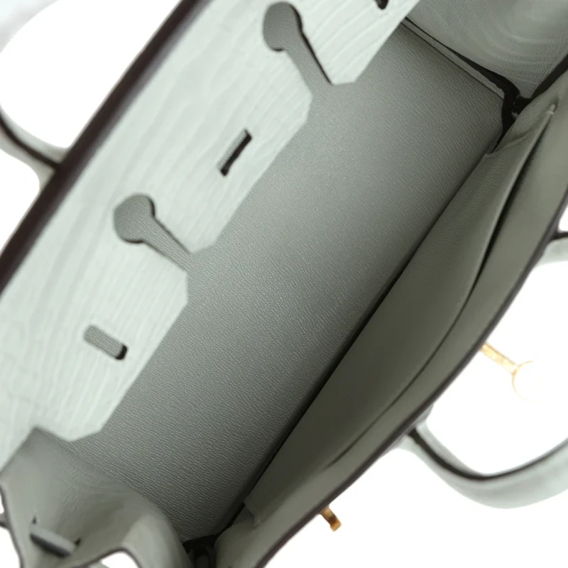 Hermès BIRKIN RETOURNE 25 ALLIGATOR MATTE GRIS NEVE GHW B25AMGN 8