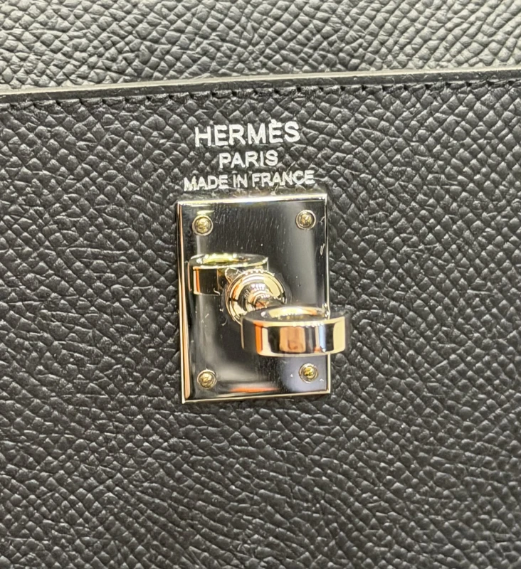 Hermès KELLY SELLIER 25 VEAU EPSOM NOIR PHW K25EN 5