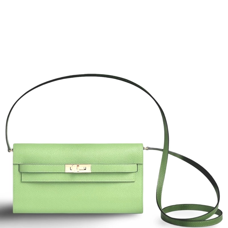 Hermès KELLY TO GO EVERCOLOR VERT CRIQUET PHW KTGVC