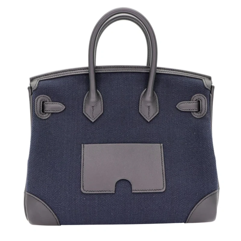 Hermès HERMES BIRKIN 25 CARGO BLEU MARINE/BLACK CANVAS/SWIFT LEATHER PHW B25Cargo 3