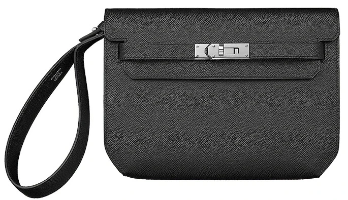 Hermès KELLY DEPECHES 25 EPSOM NOIR PHW KD25EN 1