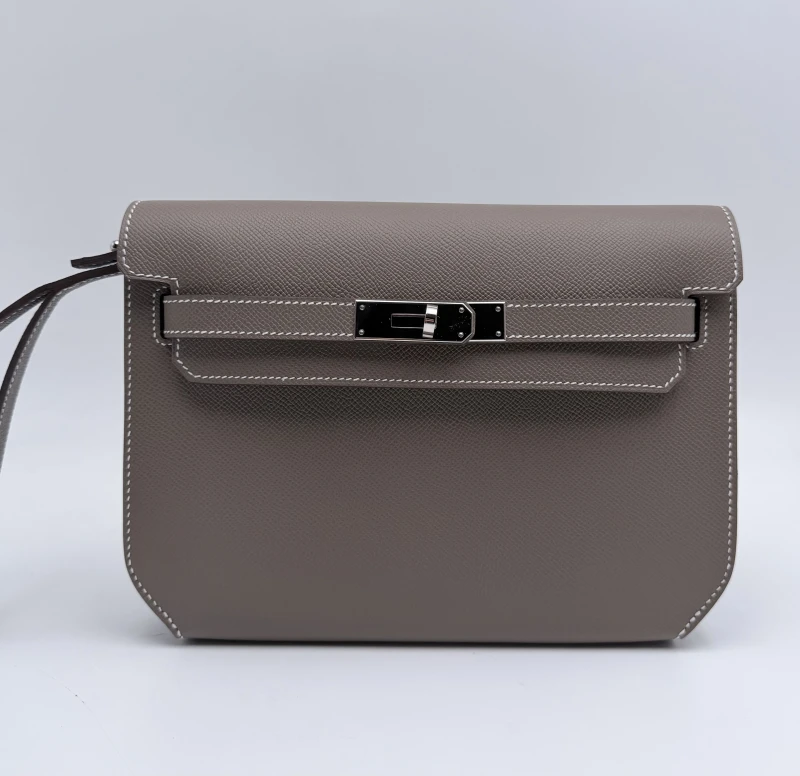 Hermès KELLY DEPECHES 25 VEAU EPSOM ETOUPE PHW KD25EE 2