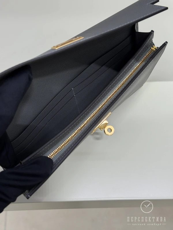 Hermès Kelly Pocket Long Wallet Veau Madame Gris Meyer H084940CC0L 4