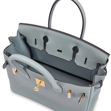 Hermès BIRKIN 30 VEAU TOGO BLEU GLACIER GHW B30TBG 7