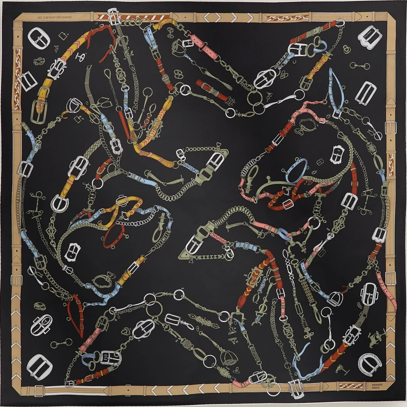 Hermès Les Chevaux Dechaines scarf 90 H004096S 07 1