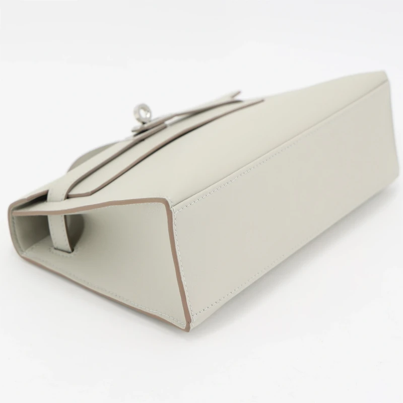 Hermès KELLY POCHETTE VEAU SWIFT GRIS PERLE PHW KPSGP 3