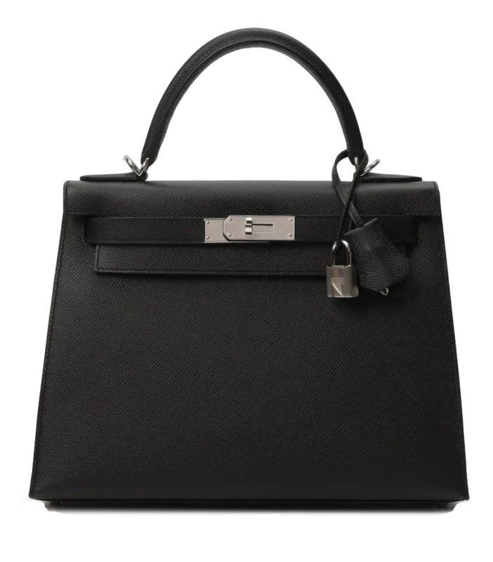 Hermès Kelly Sellier 25 Veau Epsom Noir PHW H038416CK 1