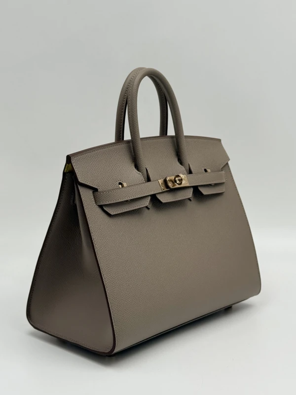 Hermès BIRKIN SELLIER 25 VEAU EPSOM GRIS ASPHALT PBHW B25EGA 4