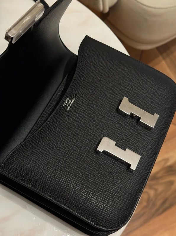 Hermès SAC CONSTANCE MINI MIROIR VEAU EPSOM NOIR H083905CK 6