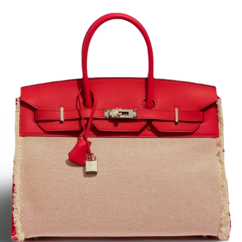 BIRKIN 35 FRAY FRAY ROUGE DE COEUR PHW