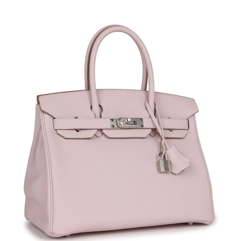 Hermès BIRKIN 30 TAURILLON CLEMENCE MAUVE PALE PHW B30CMP 10