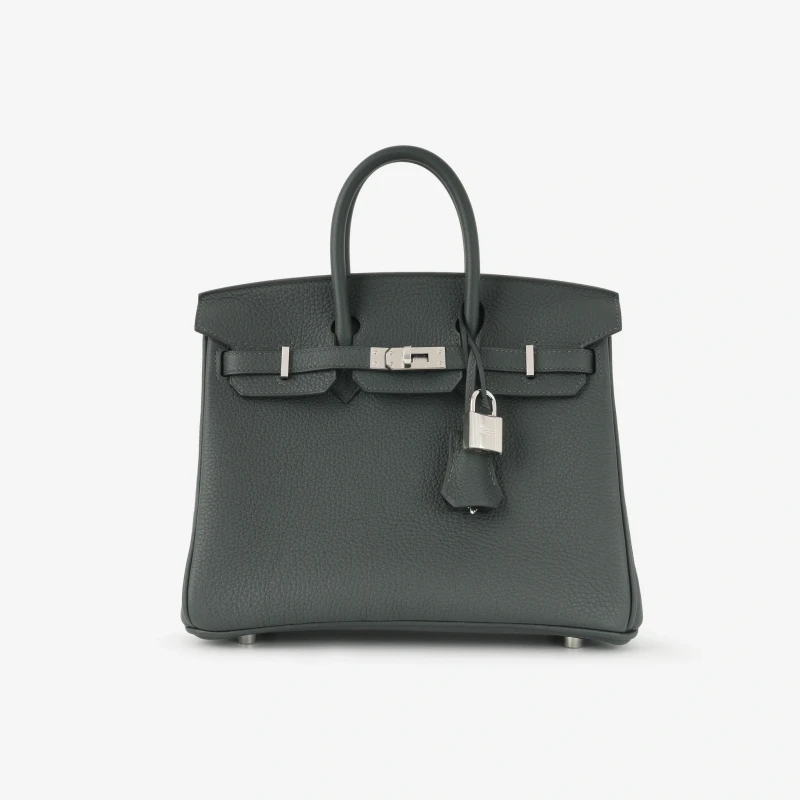 Hermès BIRKIN 25 VEAU TOGO NEW VERT FONCE PHW B25TNVF 2