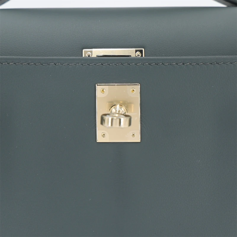 Hermès KELLY POCHETTE VEAU SWIFT VERT MANGROVE PBHW KPSVM 6