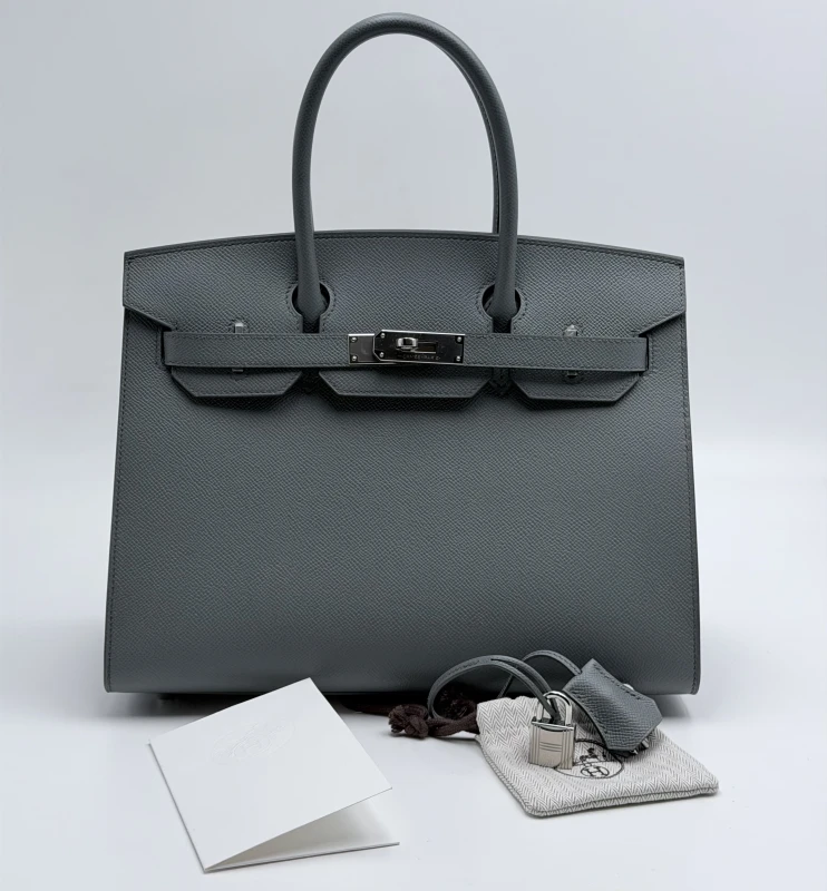 Hermès BIRKIN 30 VEAU EPSOM CIEL PHW B30EC 8