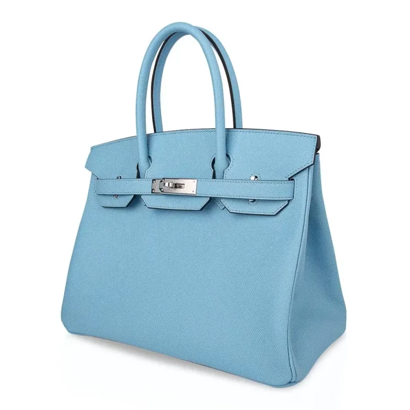 Hermès BIRKIN 30 VEAU EPSOM BLEU CELESTE PHW B30EBC 7