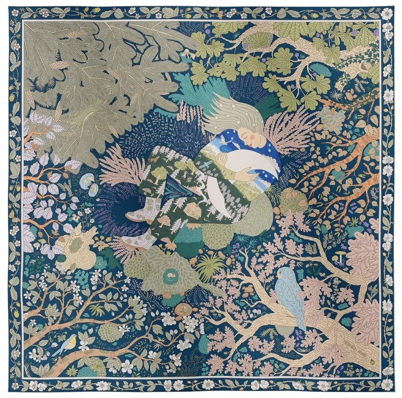 Hermès Dans les Bras de Selene scarf 90 H004284S 07 1