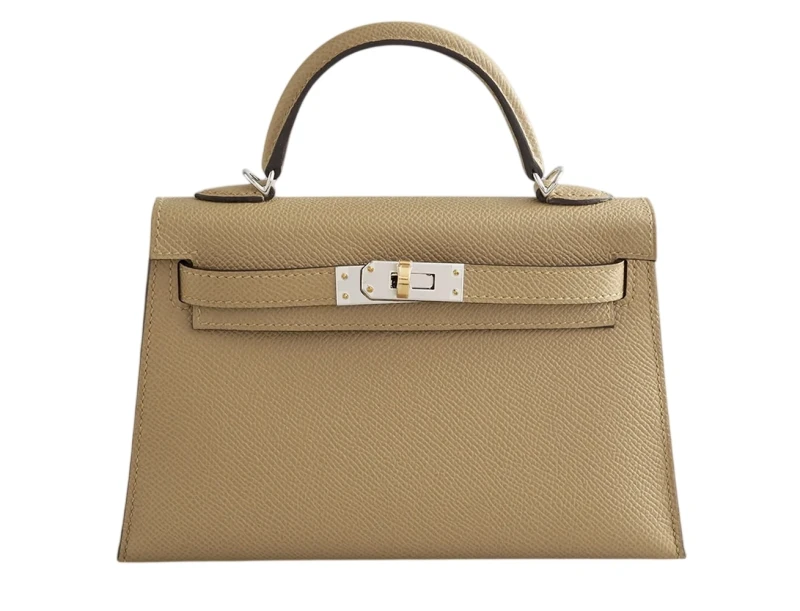 Hermès KELLY 20 MINI VEAU EPSOM SESAME PHW K20ES 1