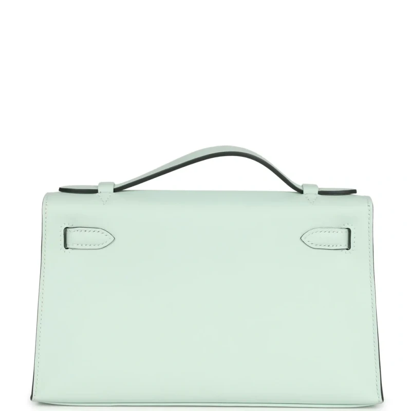 Hermès KELLY POCHETTE VEAU SWIFT VERT PEPPERMINT PHW KPSP 4