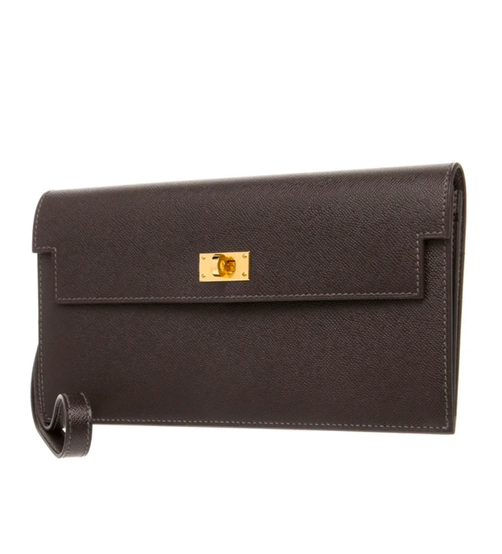 Hermès KELLY POCKET LONG WALLET VEAU MADAME BAI BRUN KPWM 2