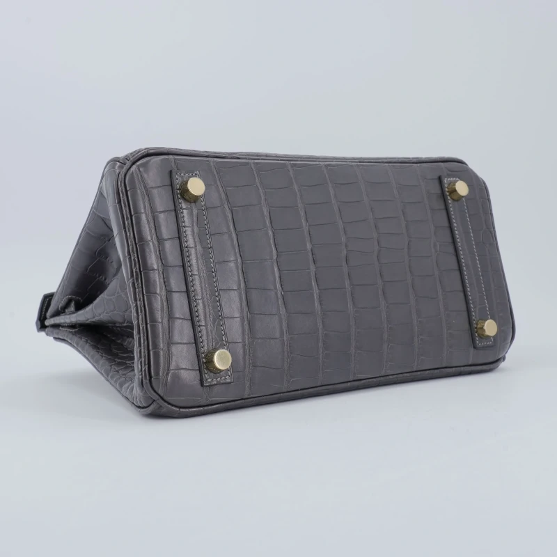 Hermès BIRKIN 25 ALLIGATOR MATTE GRAPHITE GHW B25AMG 4