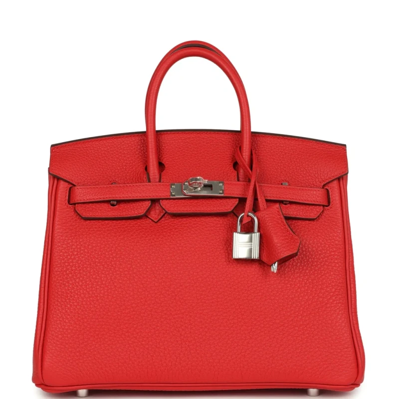 Hermès BIRKIN 25 TOGO ROUGE RADIEUX PHW B25TR 1