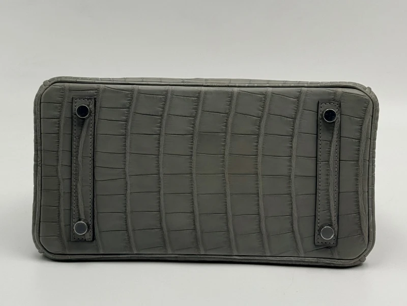 Hermès BIRKIN 25 ALLIGATOR MATTE GRIS CIMENT PHW B25AMGC 4