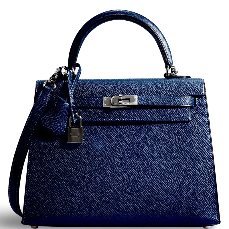 KELLY 25 EPSOM BLEU NAVY PHW