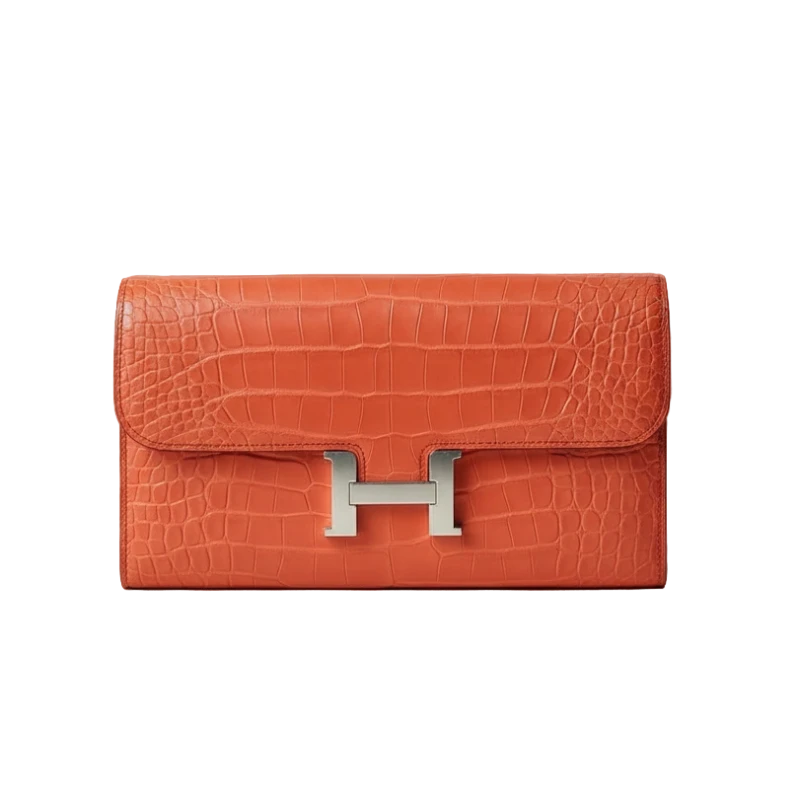 Hermès Portefeuille constance long alligator mississippiensis H064983CK 1