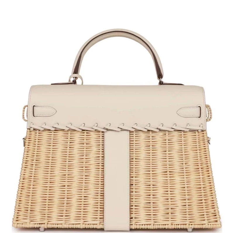 Hermès KELLY PICNIC 35 VEAU SWIFT / OCIER NATA PHW PICNICKELLY35 3