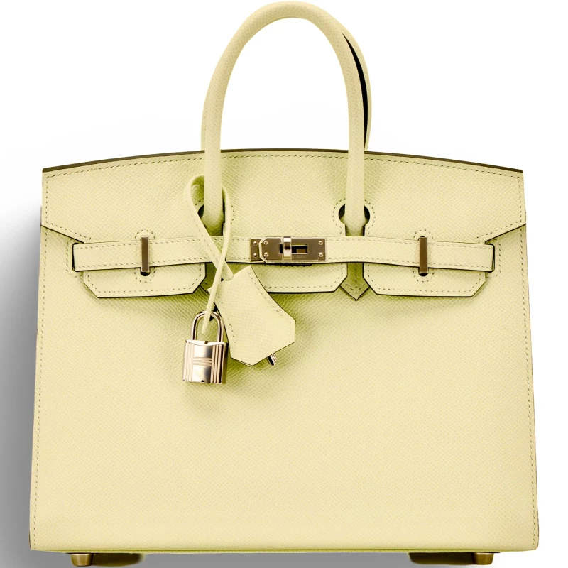 Hermès BIRKIN SELLIER 25 EPSOM JAUNE MILTON PHW B25EJM