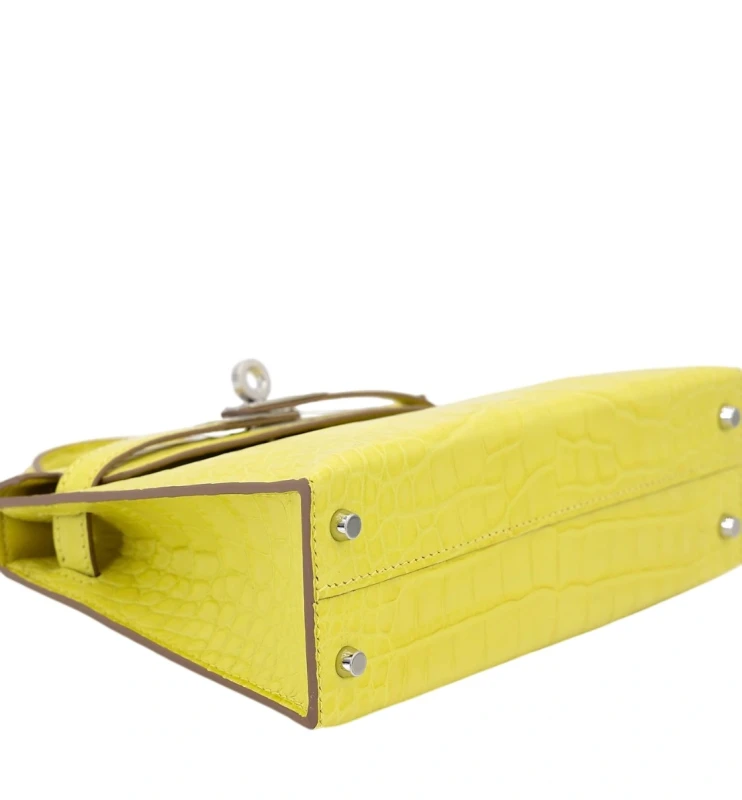 Hermès KELLY 20 MINI ALLIGATOR MATTE LIME PHW H071324CK 5
