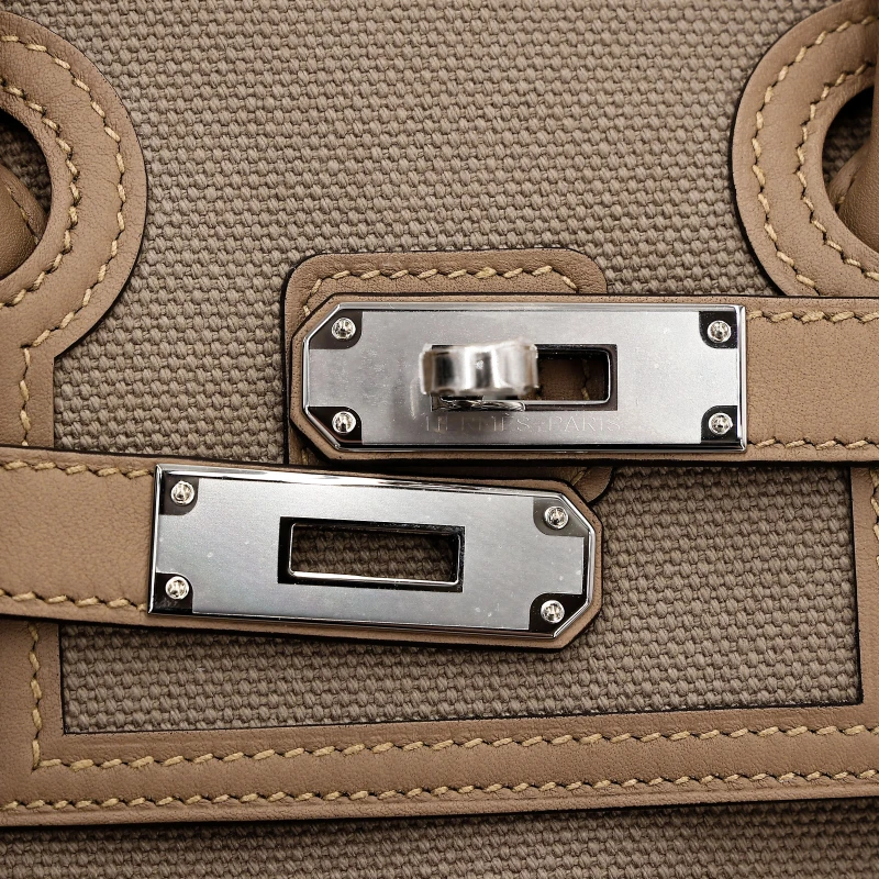 Hermès BIRKIN CARGO 35 VEAU SWIFT TOILE BEIGE/MARFA/POUSSIERE PHW B35Cargo 5