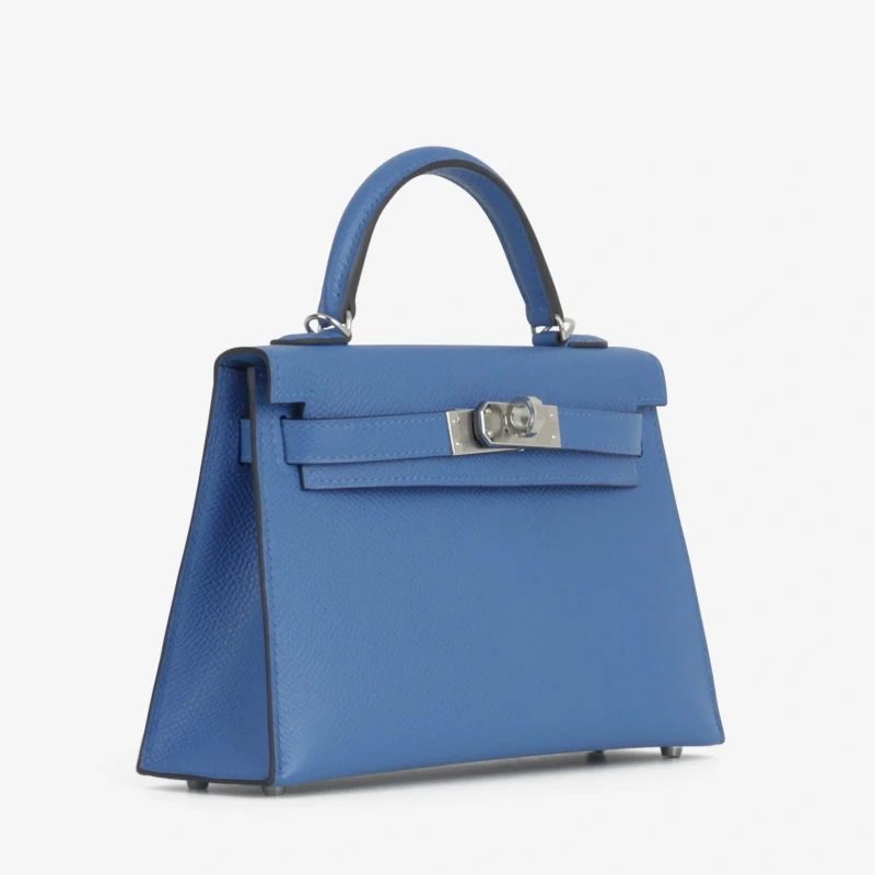 Hermès KELLY II SELLIER MINI 20 VEAU EPSOM BLEU ZELLIGE K20EBZ 2
