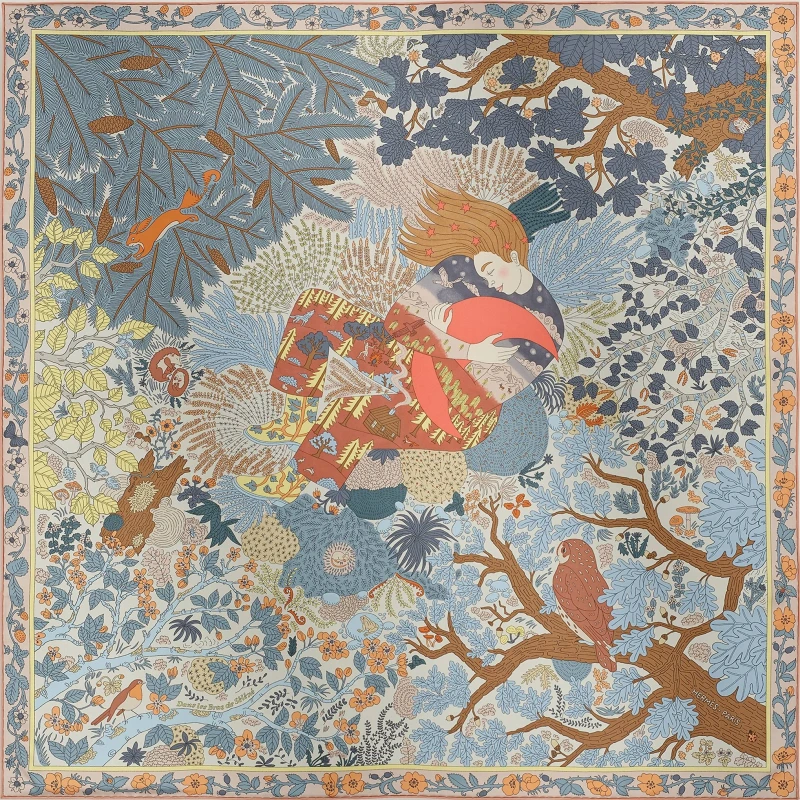 Hermès Dans les Bras de Selene scarf 90 H004284S 04 1