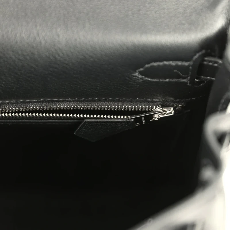 Hermès KELLY 25 VEAU CHERI NOIR PHW K25No 9