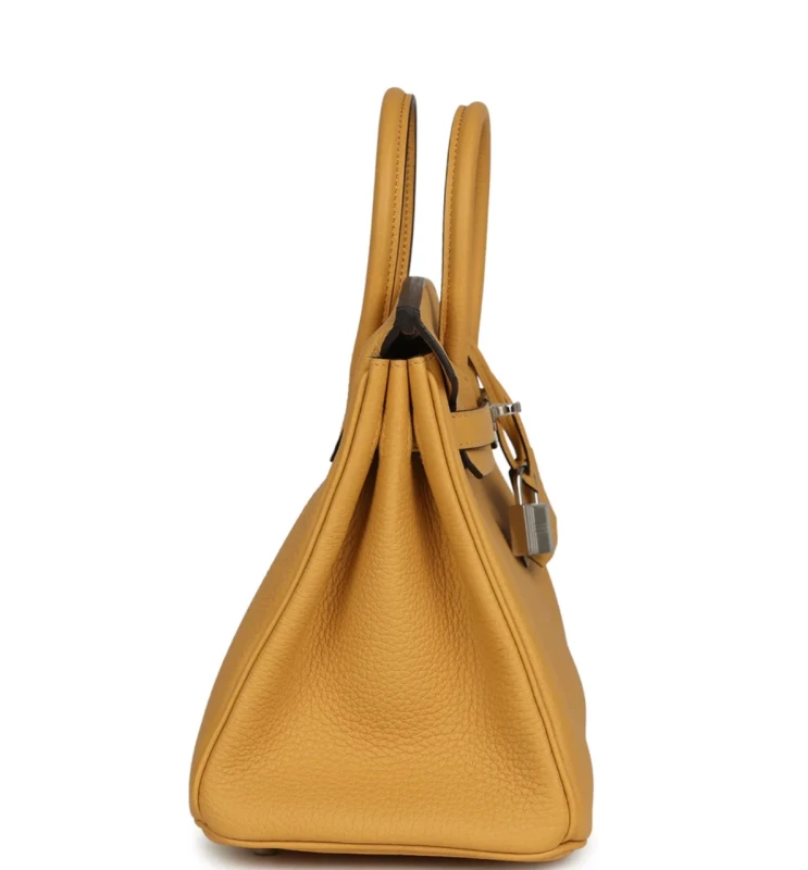 Hermès BIRKIN 25 VEAU TOGO PAILLE PHW B25TP 4