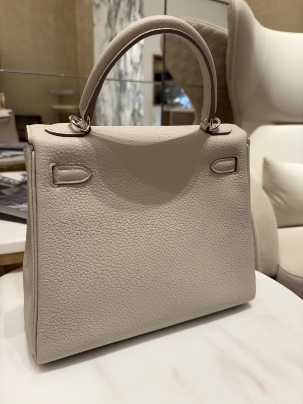 Hermès Kelly Retourne 25 Beton Gris PHW K25BGT 3