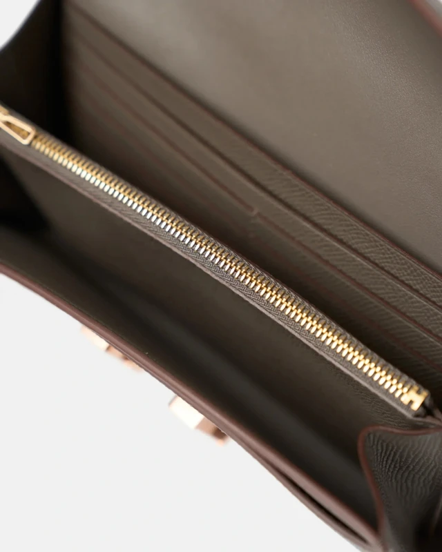 Hermès Constance To Go Veau Epsom Gris Etain GHW ConstWalletLong 7