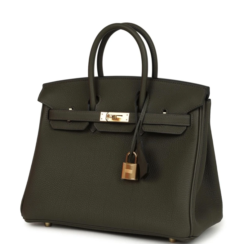 Hermès BIRKIN 25 VEAU TOGO VERT DE GRIS GHW B25TVDG 5
