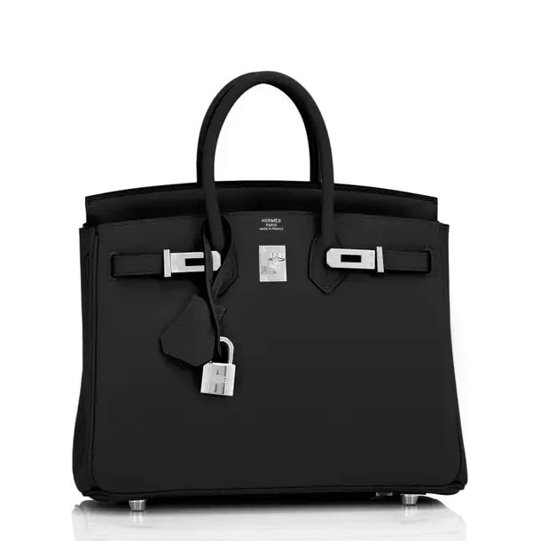 Hermès BIRKIN RETOURNE 25 SWIFT NOIR PHW B25SN 6