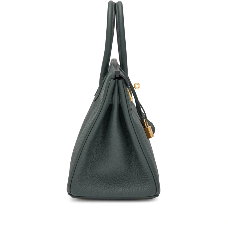 Hermès BIRKIN 30 VEAU TOGO VERT FONCE GHW B30TVF 5