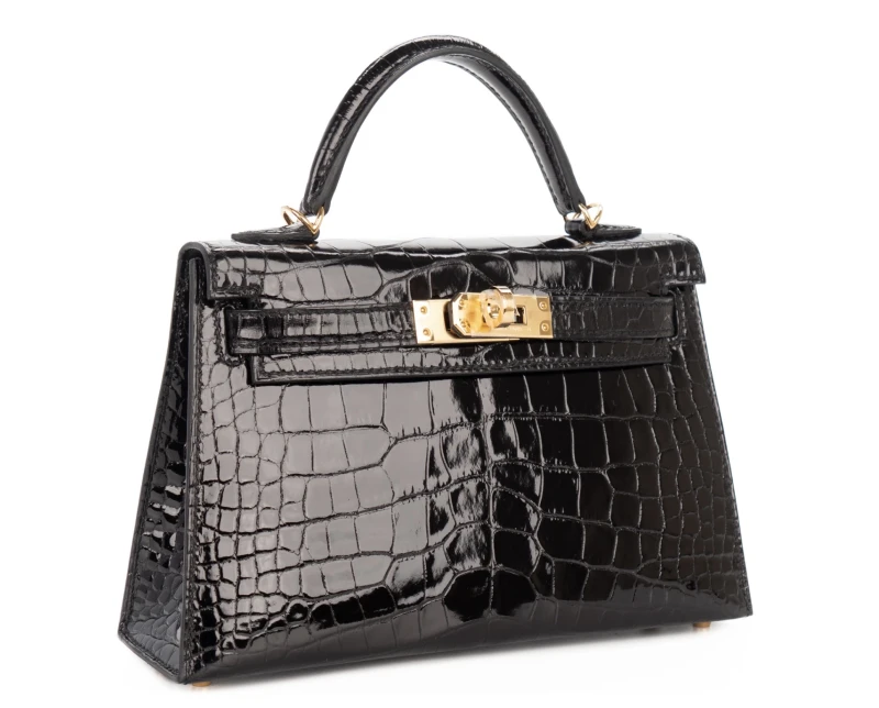 Hermès KELLY 20 MINI ALLIGATOR MAATE NOIR GHW K20AMN 3